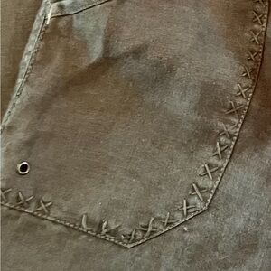 CAbi Olive Green Linen pants- 8